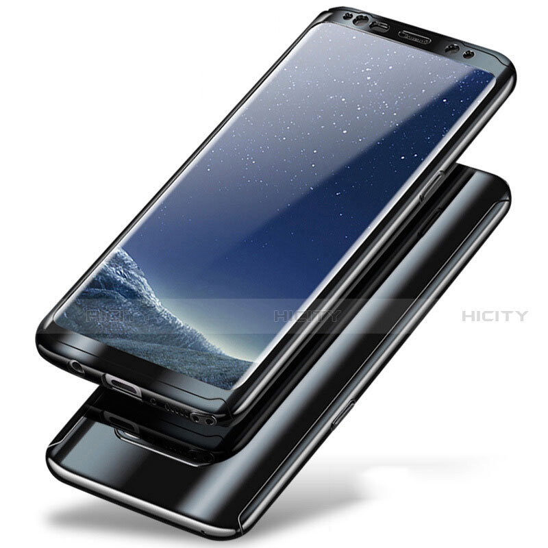 Funda Dura Plastico Rigida Carcasa Mate Frontal y Trasera 360 Grados A01 para Samsung Galaxy Note 8 Negro