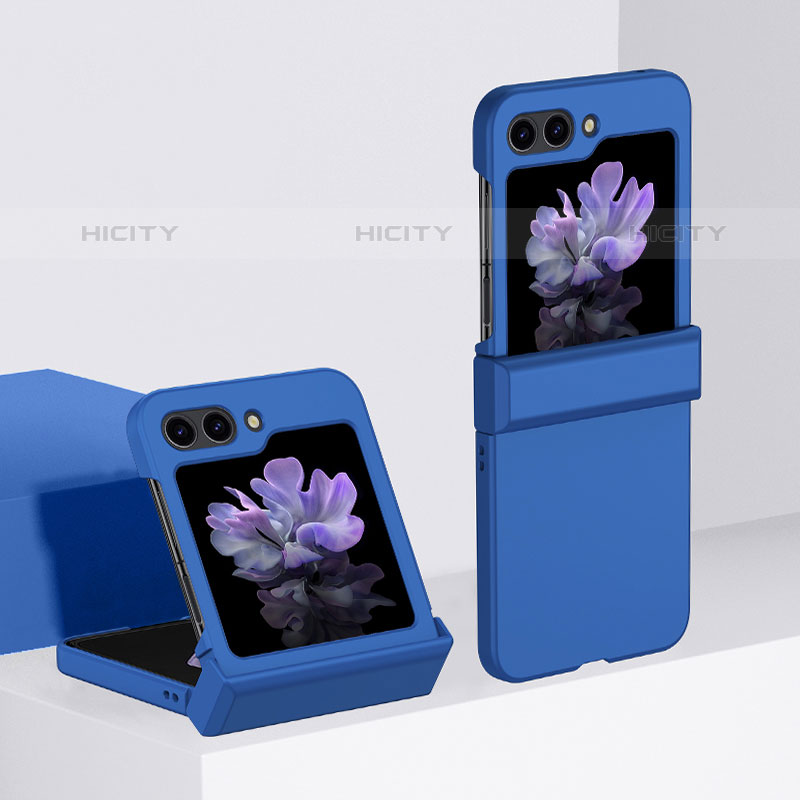 Funda Dura Plastico Rigida Carcasa Mate Frontal y Trasera 360 Grados BH2 para Samsung Galaxy Z Flip5 5G Azul