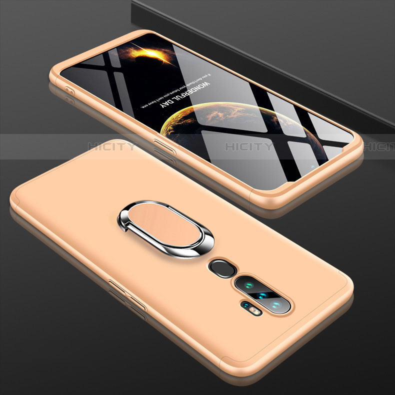 Funda Dura Plastico Rigida Carcasa Mate Frontal y Trasera 360 Grados con Anillo de dedo Soporte para Oppo A11X