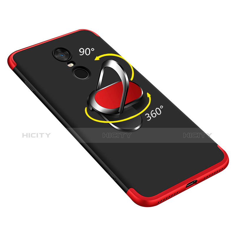 Funda Dura Plastico Rigida Carcasa Mate Frontal y Trasera 360 Grados con Anillo de dedo Soporte para Xiaomi Redmi 5 Plus