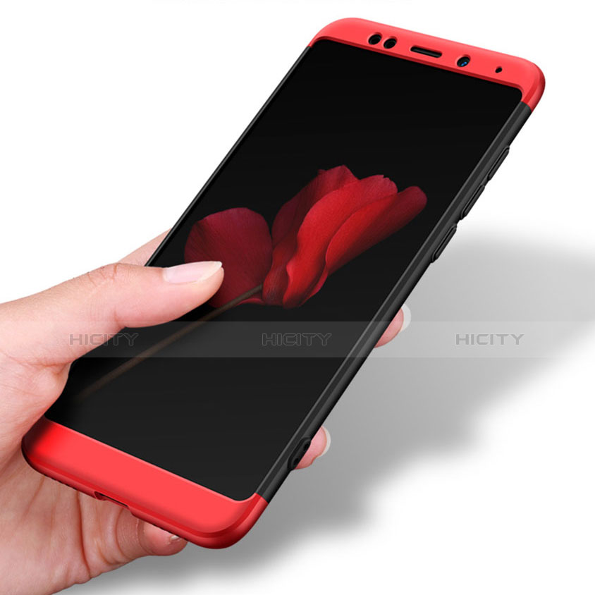 Funda Dura Plastico Rigida Carcasa Mate Frontal y Trasera 360 Grados con Anillo de dedo Soporte para Xiaomi Redmi Note 5 Indian Version