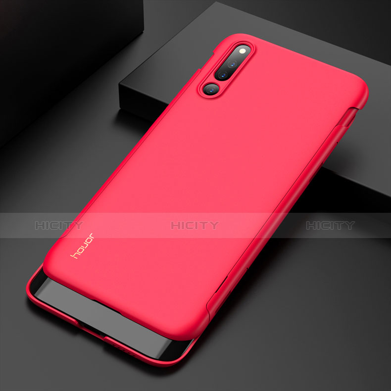 Funda Dura Plastico Rigida Carcasa Mate Frontal y Trasera 360 Grados M01 para Huawei Honor Magic 2 Rojo