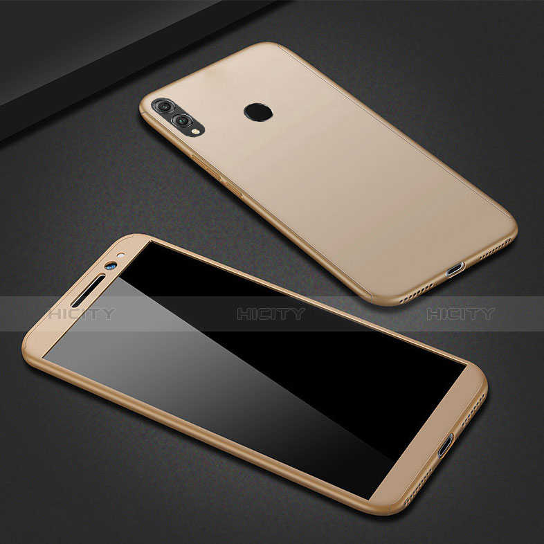 Funda Dura Plastico Rigida Carcasa Mate Frontal y Trasera 360 Grados M01 para Huawei P Smart (2019) Oro