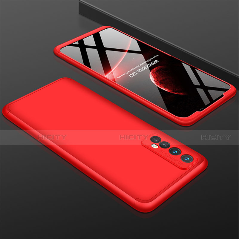 Funda Dura Plastico Rigida Carcasa Mate Frontal y Trasera 360 Grados M01 para Realme Narzo 20 Pro Rojo