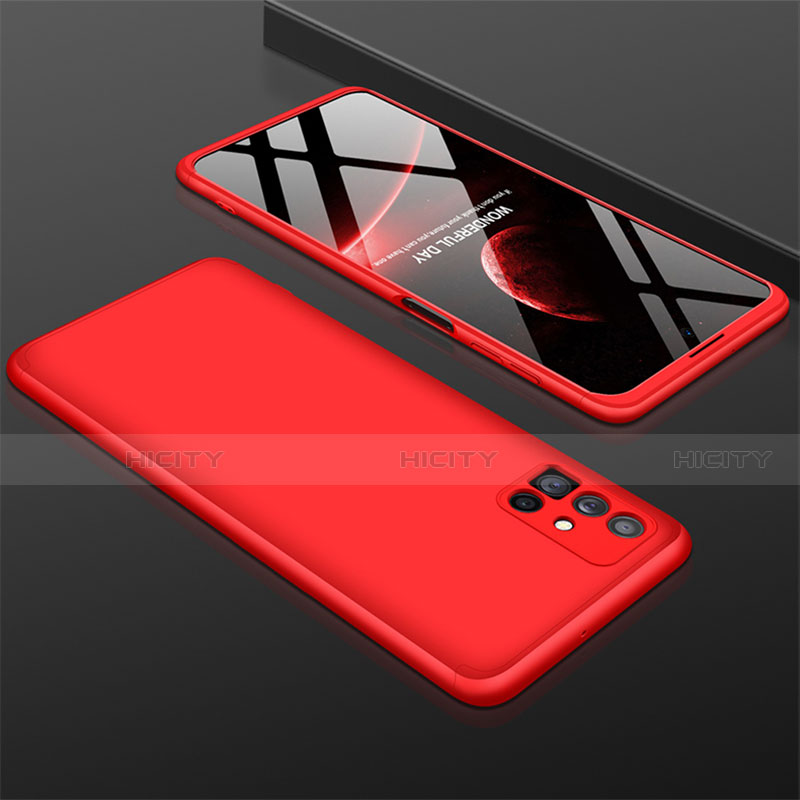 Funda Dura Plastico Rigida Carcasa Mate Frontal y Trasera 360 Grados M01 para Samsung Galaxy M51 Rojo
