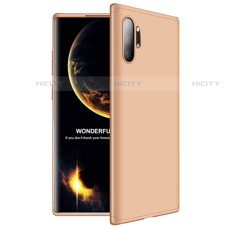 Funda Dura Plastico Rigida Carcasa Mate Frontal y Trasera 360 Grados M01 para Samsung Galaxy Note 10 Plus 5G Oro