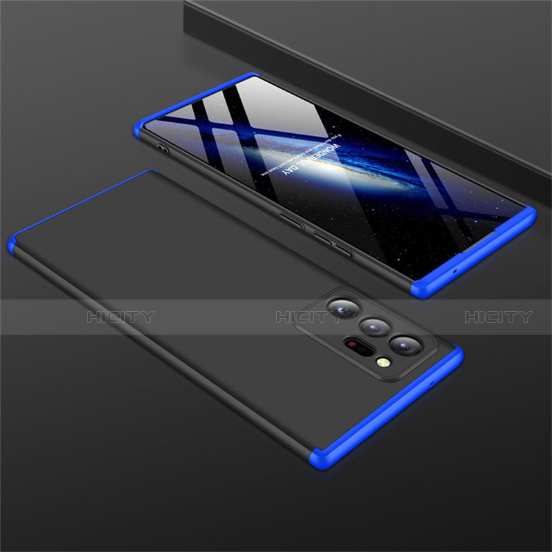 Funda Dura Plastico Rigida Carcasa Mate Frontal y Trasera 360 Grados M01 para Samsung Galaxy Note 20 Ultra 5G Azul y Negro