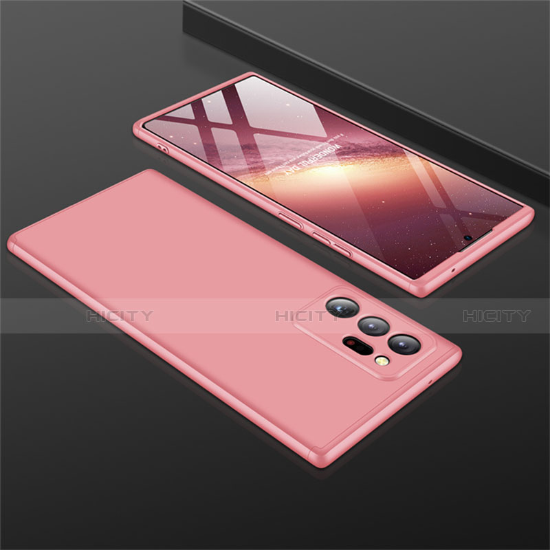 Funda Dura Plastico Rigida Carcasa Mate Frontal y Trasera 360 Grados M01 para Samsung Galaxy Note 20 Ultra 5G Oro Rosa