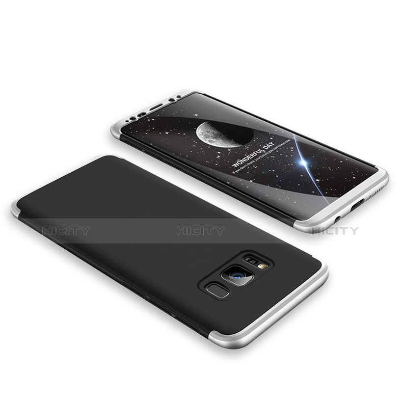 Funda Dura Plastico Rigida Carcasa Mate Frontal y Trasera 360 Grados M01 para Samsung Galaxy S8 Plus Plata
