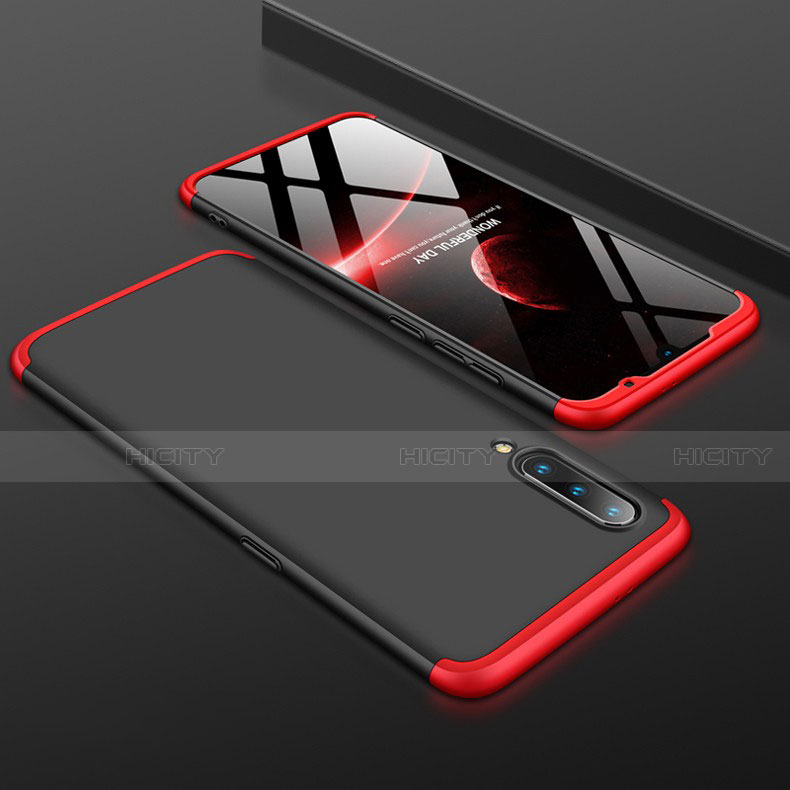 Funda Dura Plastico Rigida Carcasa Mate Frontal y Trasera 360 Grados M01 para Xiaomi Mi 9 Rojo y Negro