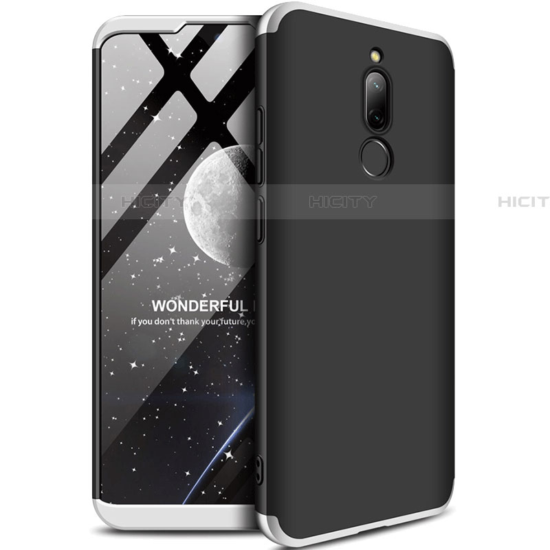 Funda Dura Plastico Rigida Carcasa Mate Frontal y Trasera 360 Grados M01 para Xiaomi Redmi 8 Plata y Negro