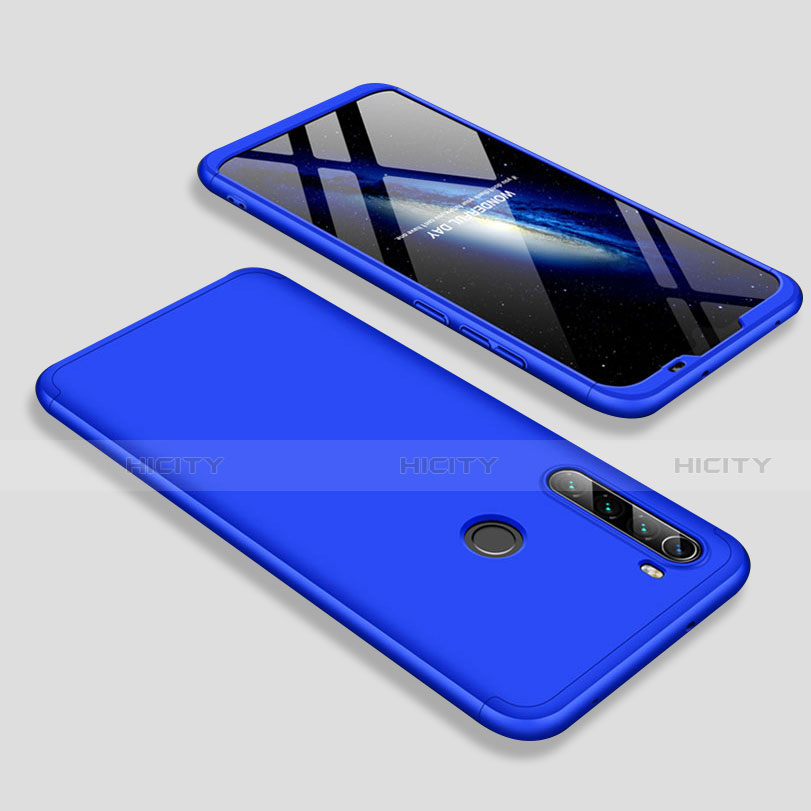 Funda Dura Plastico Rigida Carcasa Mate Frontal y Trasera 360 Grados M01 para Xiaomi Redmi Note 8T Azul
