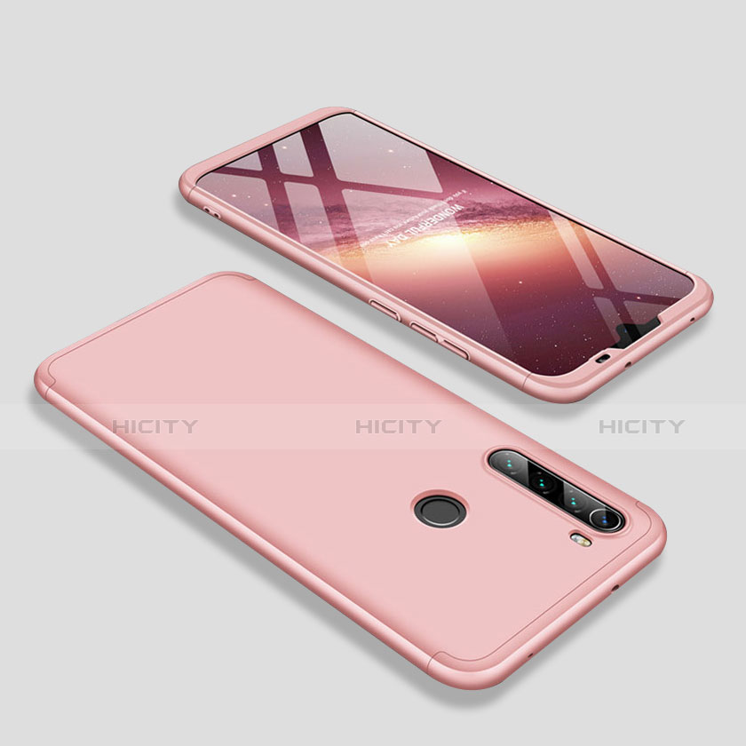 Funda Dura Plastico Rigida Carcasa Mate Frontal y Trasera 360 Grados M01 para Xiaomi Redmi Note 8T Oro Rosa