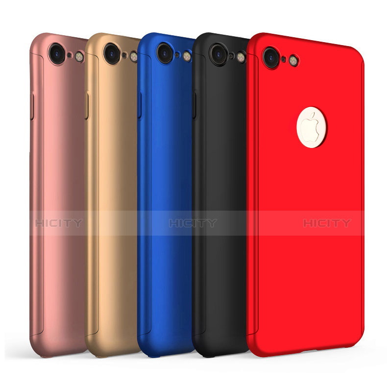 Funda Dura Plastico Rigida Carcasa Mate Frontal y Trasera 360 Grados P01 para Apple iPhone 7