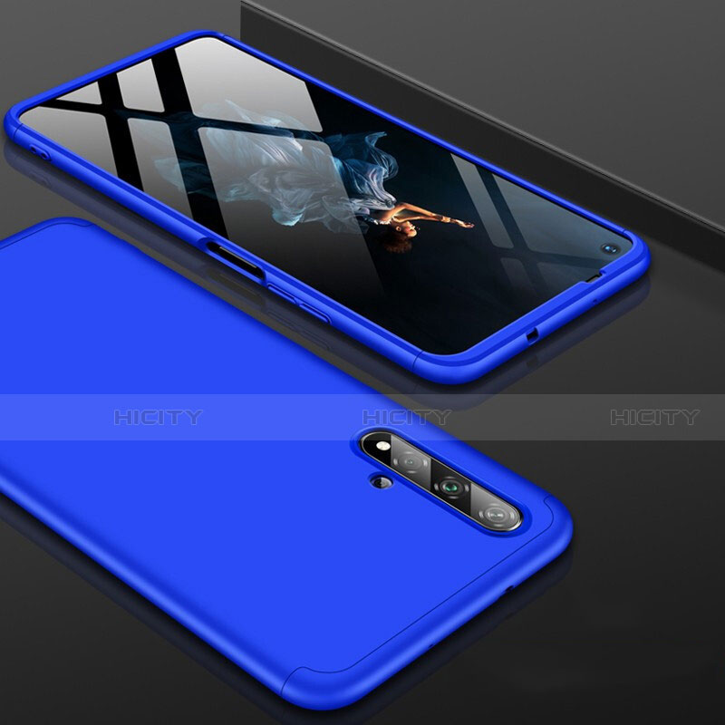 Funda Dura Plastico Rigida Carcasa Mate Frontal y Trasera 360 Grados P01 para Huawei Honor 20 Azul