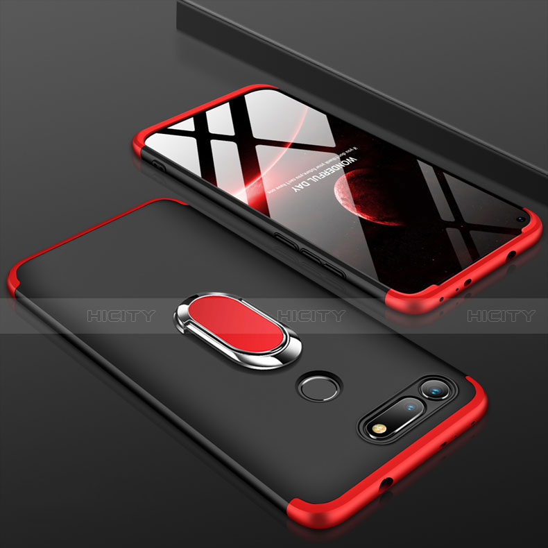 Funda Dura Plastico Rigida Carcasa Mate Frontal y Trasera 360 Grados P01 para Huawei Honor V20 Rojo y Negro