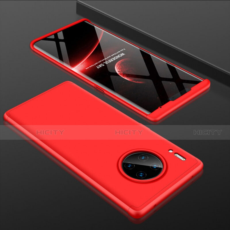 Funda Dura Plastico Rigida Carcasa Mate Frontal y Trasera 360 Grados P01 para Huawei Mate 30 Pro 5G Rojo