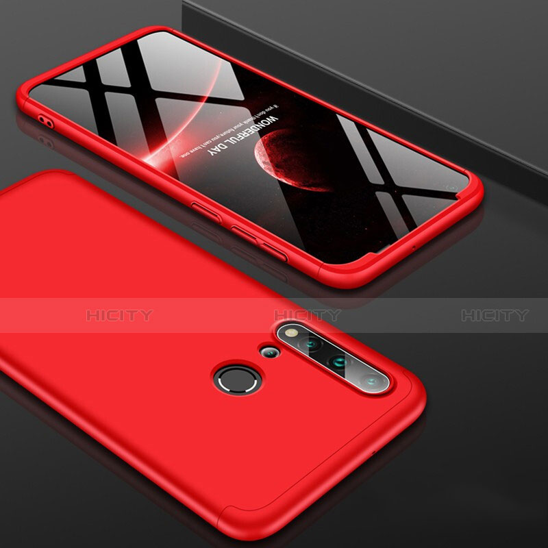 Funda Dura Plastico Rigida Carcasa Mate Frontal y Trasera 360 Grados P01 para Huawei P20 Lite (2019) Rojo
