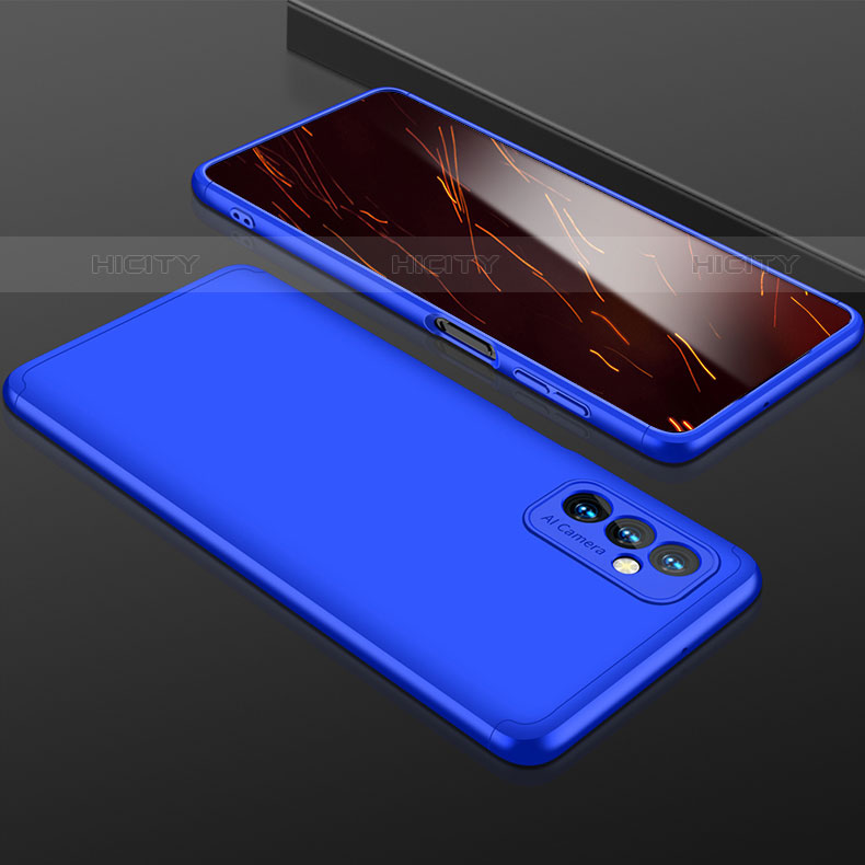 Funda Dura Plastico Rigida Carcasa Mate Frontal y Trasera 360 Grados P01 para Samsung Galaxy M52 5G Azul