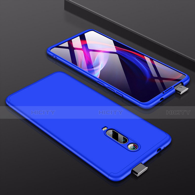 Funda Dura Plastico Rigida Carcasa Mate Frontal y Trasera 360 Grados P01 para Xiaomi Mi 9T Pro Azul
