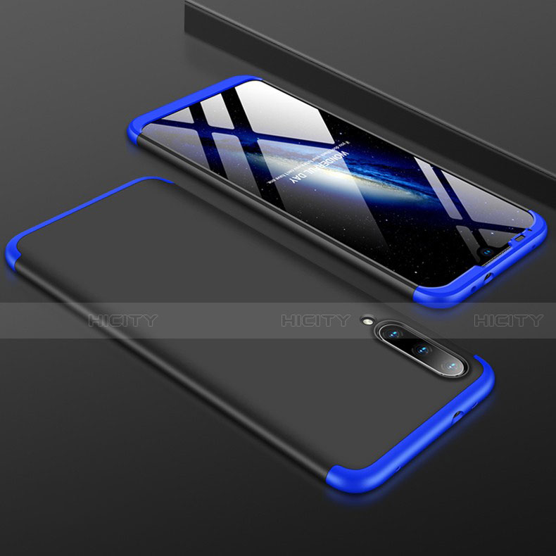 Funda Dura Plastico Rigida Carcasa Mate Frontal y Trasera 360 Grados P01 para Xiaomi Mi A3 Azul y Negro