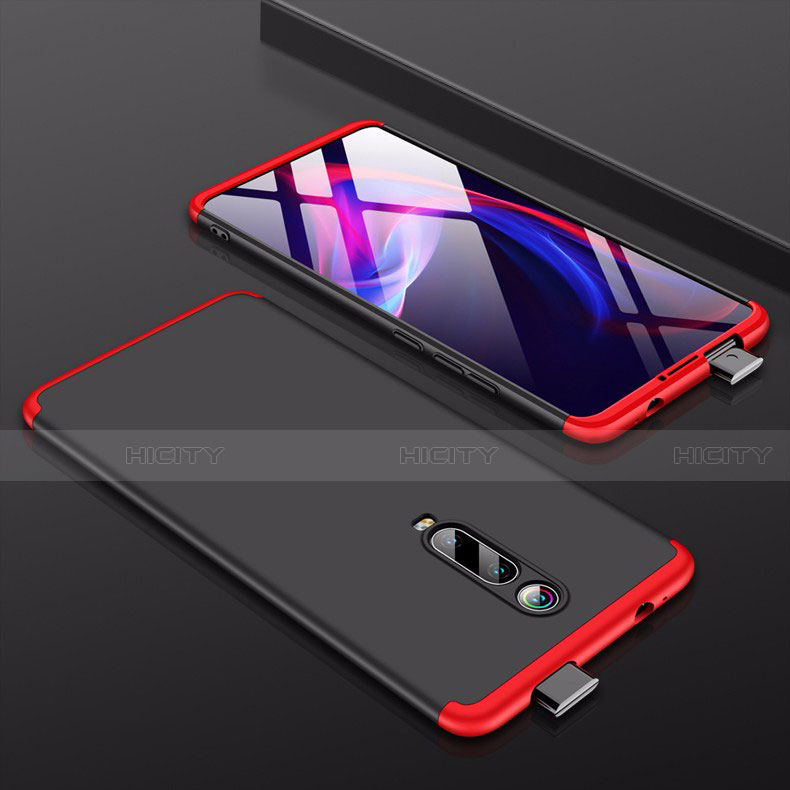 Funda Dura Plastico Rigida Carcasa Mate Frontal y Trasera 360 Grados P01 para Xiaomi Redmi K20 Rojo y Negro