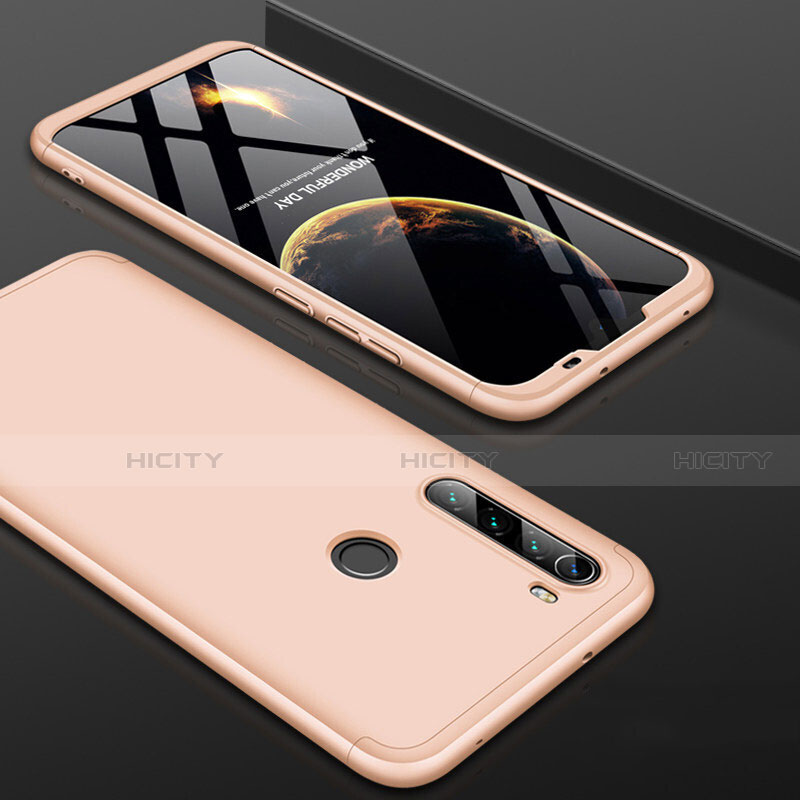 Funda Dura Plastico Rigida Carcasa Mate Frontal y Trasera 360 Grados P01 para Xiaomi Redmi Note 8T Oro