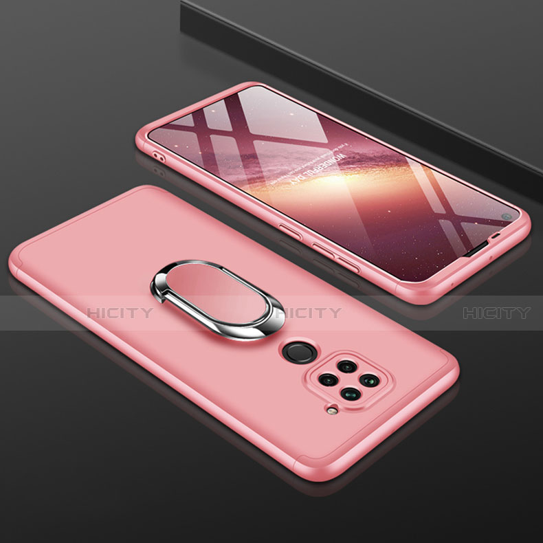 Funda Dura Plastico Rigida Carcasa Mate Frontal y Trasera 360 Grados P01 para Xiaomi Redmi Note 9 Oro Rosa