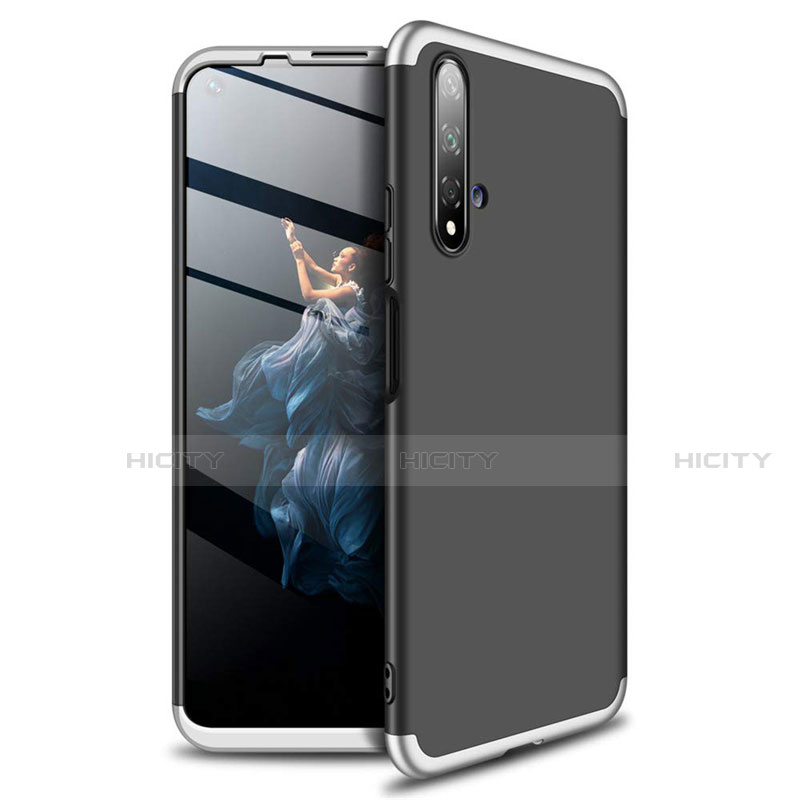 Funda Dura Plastico Rigida Carcasa Mate Frontal y Trasera 360 Grados P02 para Huawei Honor 20 Plata