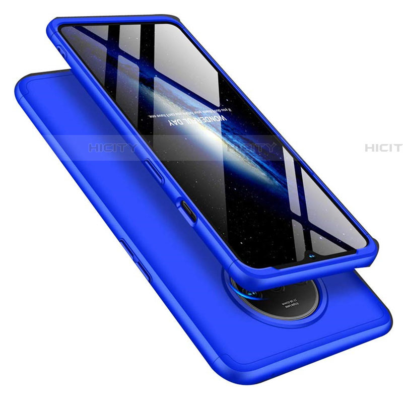 Funda Dura Plastico Rigida Carcasa Mate Frontal y Trasera 360 Grados P02 para OnePlus 7T Azul