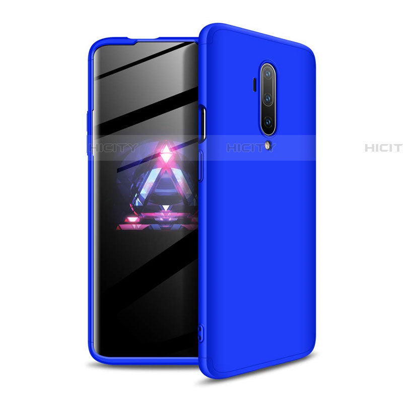 Funda Dura Plastico Rigida Carcasa Mate Frontal y Trasera 360 Grados P02 para OnePlus 7T Pro Azul