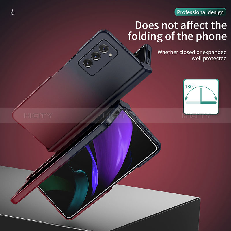 Funda Dura Plastico Rigida Carcasa Mate Frontal y Trasera 360 Grados P04 para Samsung Galaxy Z Fold2 5G