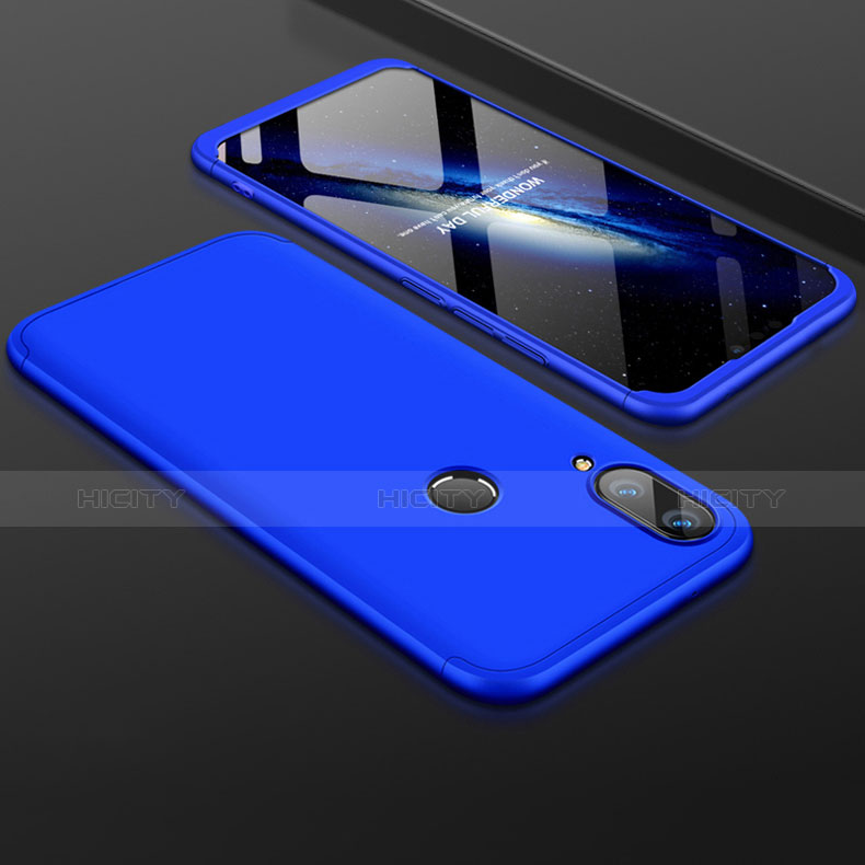 Funda Dura Plastico Rigida Carcasa Mate Frontal y Trasera 360 Grados para Huawei Enjoy 9 Plus Azul