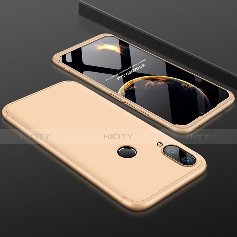 Funda Dura Plastico Rigida Carcasa Mate Frontal y Trasera 360 Grados para Huawei Enjoy 9 Plus Oro