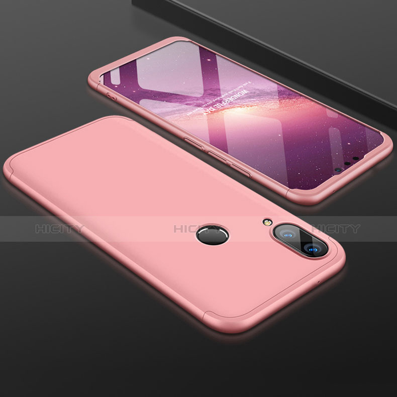 Funda Dura Plastico Rigida Carcasa Mate Frontal y Trasera 360 Grados para Huawei Enjoy 9 Plus Oro Rosa