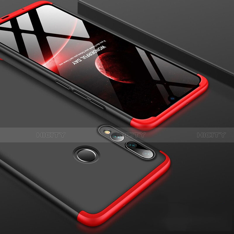 Funda Dura Plastico Rigida Carcasa Mate Frontal y Trasera 360 Grados para Huawei Enjoy 9s Rojo y Negro