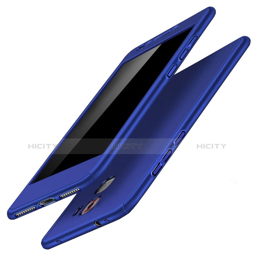 Funda Dura Plastico Rigida Carcasa Mate Frontal y Trasera 360 Grados para Huawei Honor 7 Azul