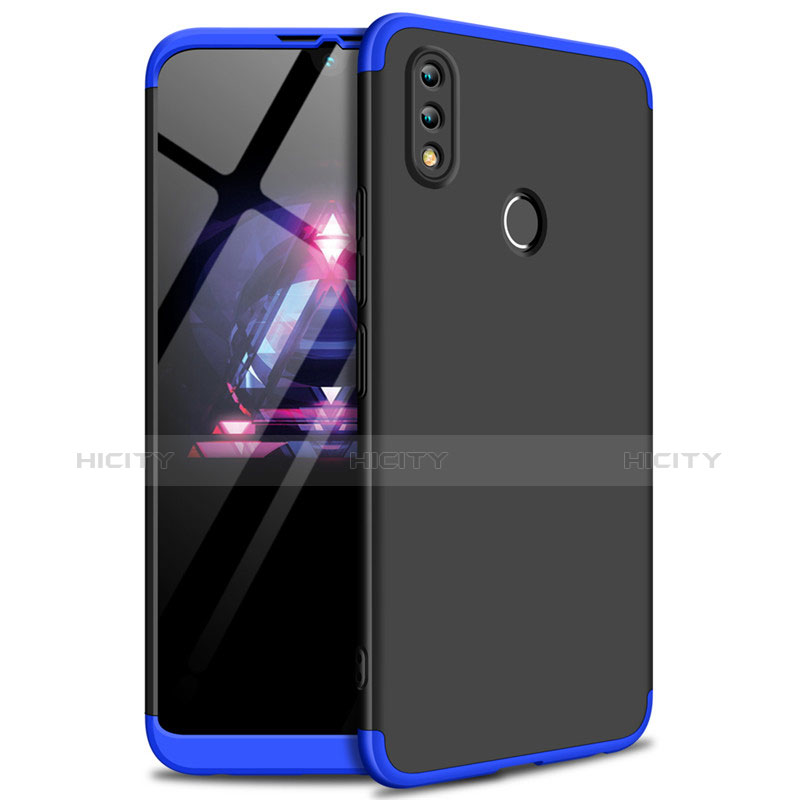 Funda Dura Plastico Rigida Carcasa Mate Frontal y Trasera 360 Grados para Huawei Honor 8X Max Azul y Negro