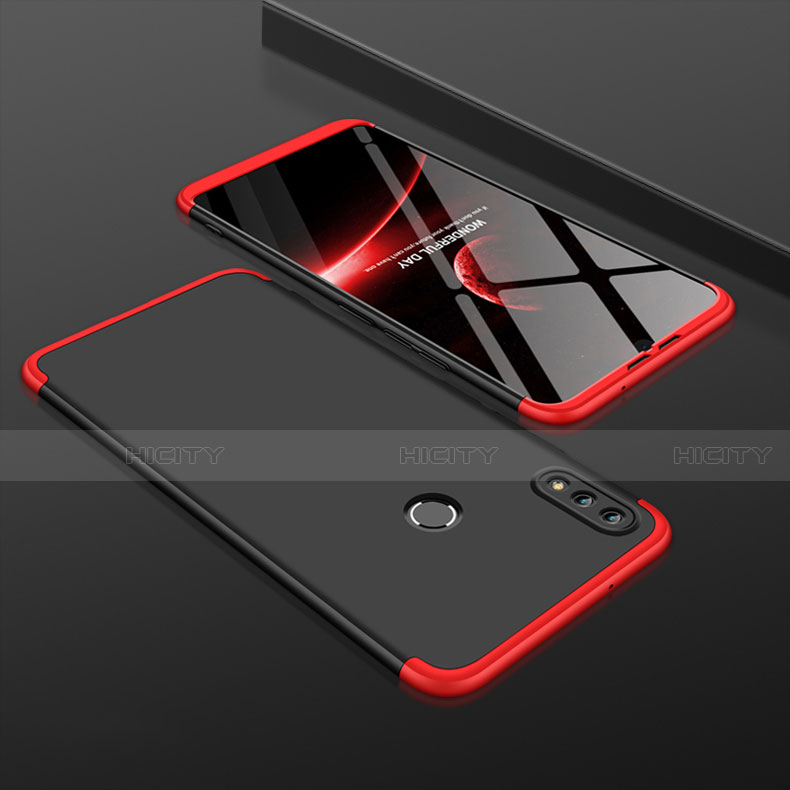 Funda Dura Plastico Rigida Carcasa Mate Frontal y Trasera 360 Grados para Huawei Honor 8X Rojo y Negro