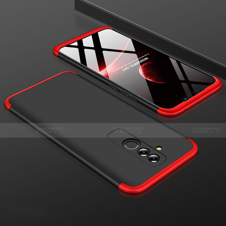 Funda Dura Plastico Rigida Carcasa Mate Frontal y Trasera 360 Grados para Huawei Mate 20 Lite Rojo y Negro