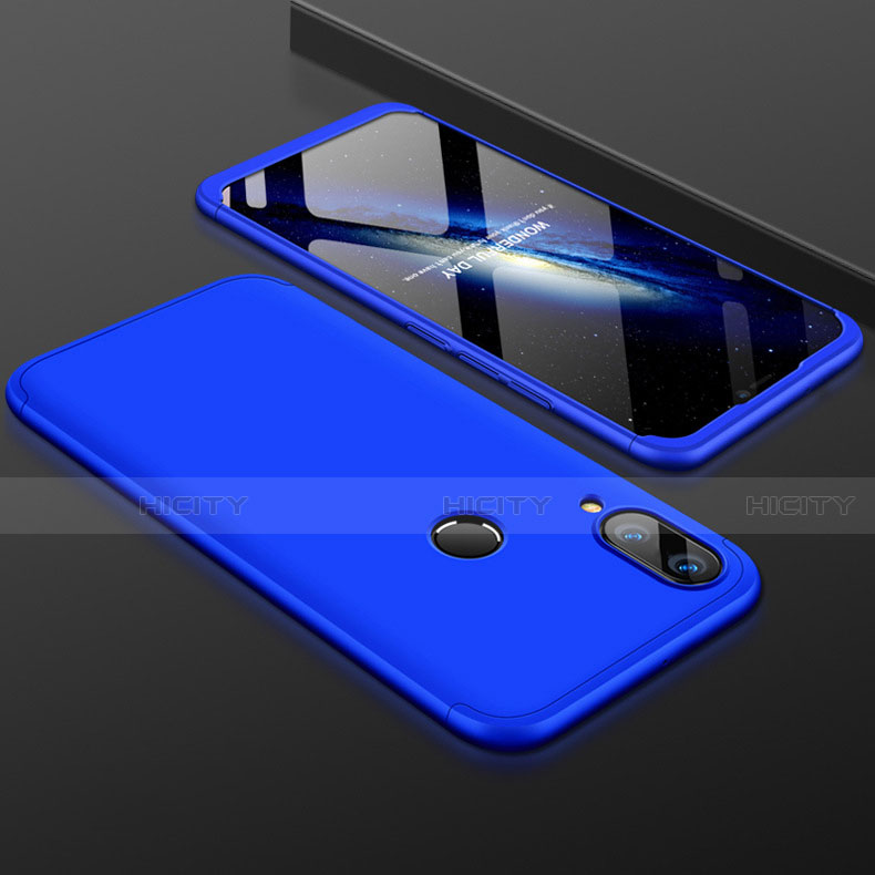 Funda Dura Plastico Rigida Carcasa Mate Frontal y Trasera 360 Grados para Huawei P Smart+ Plus Azul