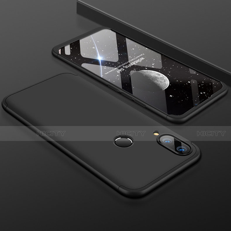 Funda Dura Plastico Rigida Carcasa Mate Frontal y Trasera 360 Grados para Huawei P Smart+ Plus Negro