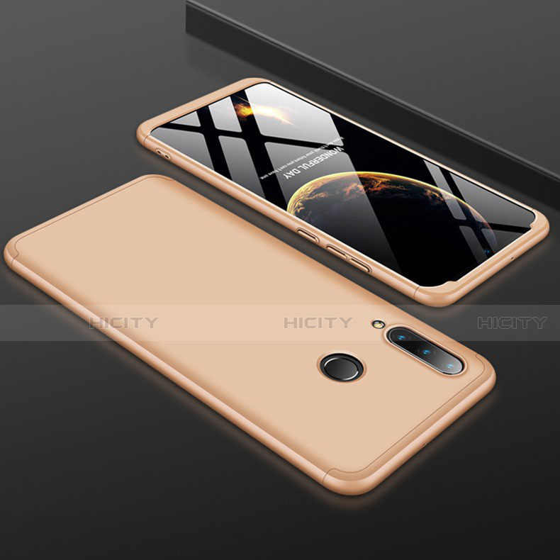 Funda Dura Plastico Rigida Carcasa Mate Frontal y Trasera 360 Grados para Huawei P30 Lite New Edition Oro