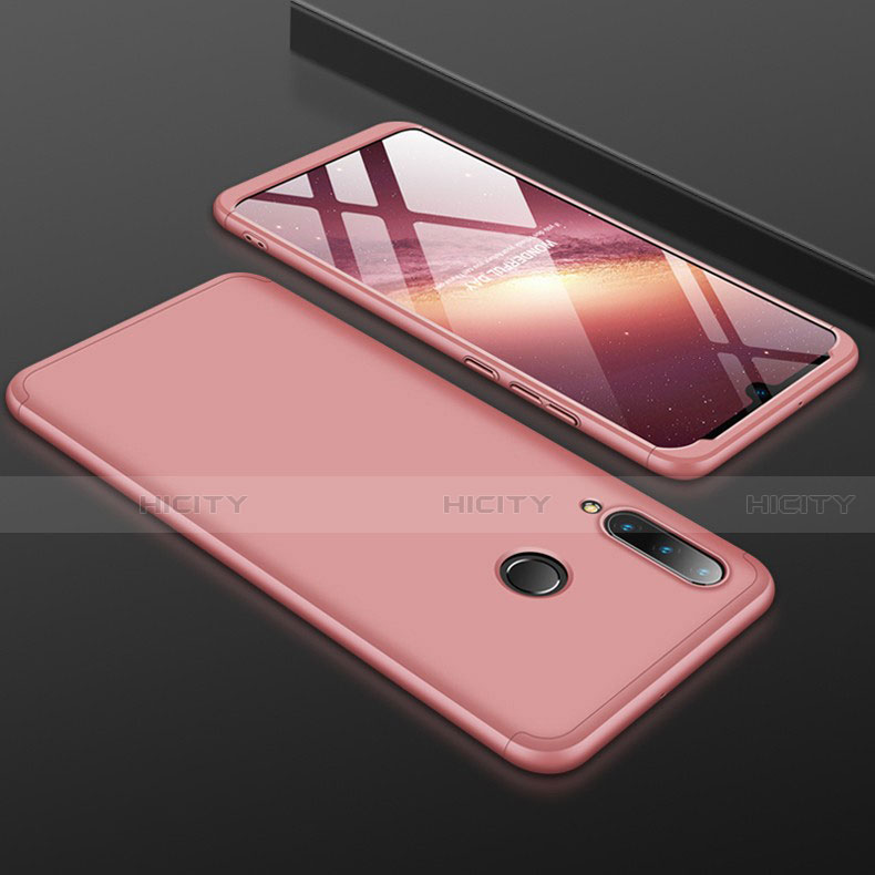 Funda Dura Plastico Rigida Carcasa Mate Frontal y Trasera 360 Grados para Huawei P30 Lite Oro Rosa