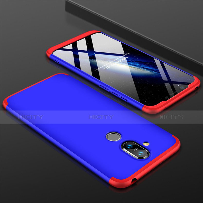 Funda Dura Plastico Rigida Carcasa Mate Frontal y Trasera 360 Grados para Nokia 7.1 Plus Multicolor