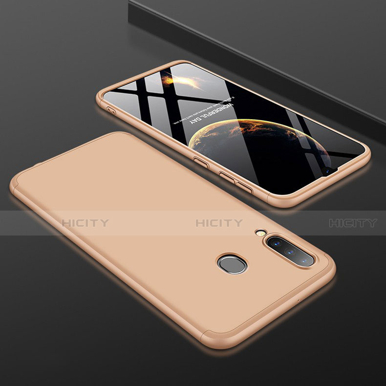 Funda Dura Plastico Rigida Carcasa Mate Frontal y Trasera 360 Grados para Samsung Galaxy A30 Oro