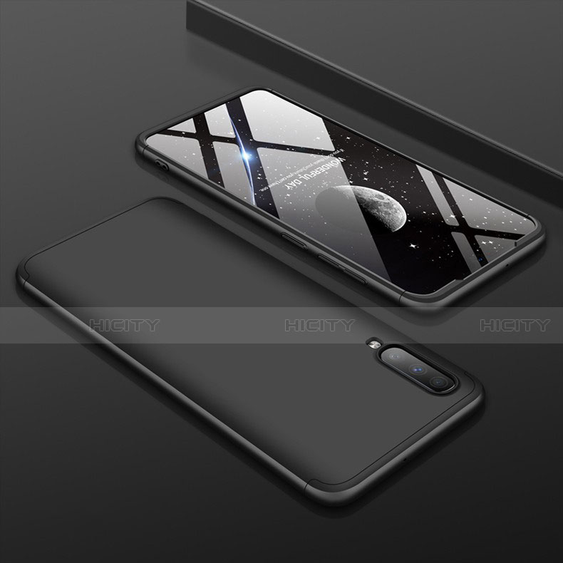 Funda Dura Plastico Rigida Carcasa Mate Frontal y Trasera 360 Grados para Samsung Galaxy A70 Negro
