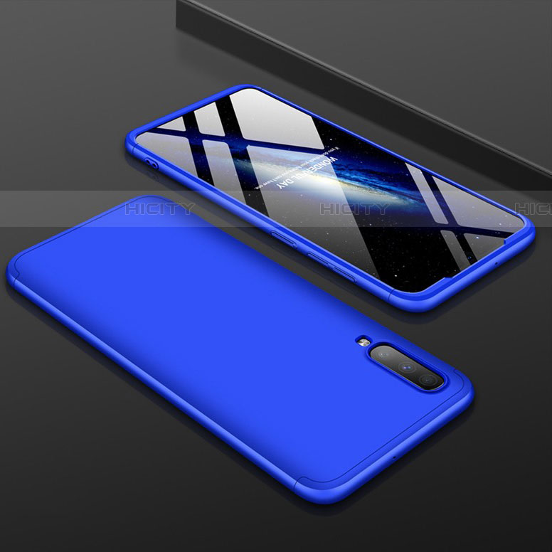 Funda Dura Plastico Rigida Carcasa Mate Frontal y Trasera 360 Grados para Samsung Galaxy A90 5G Azul