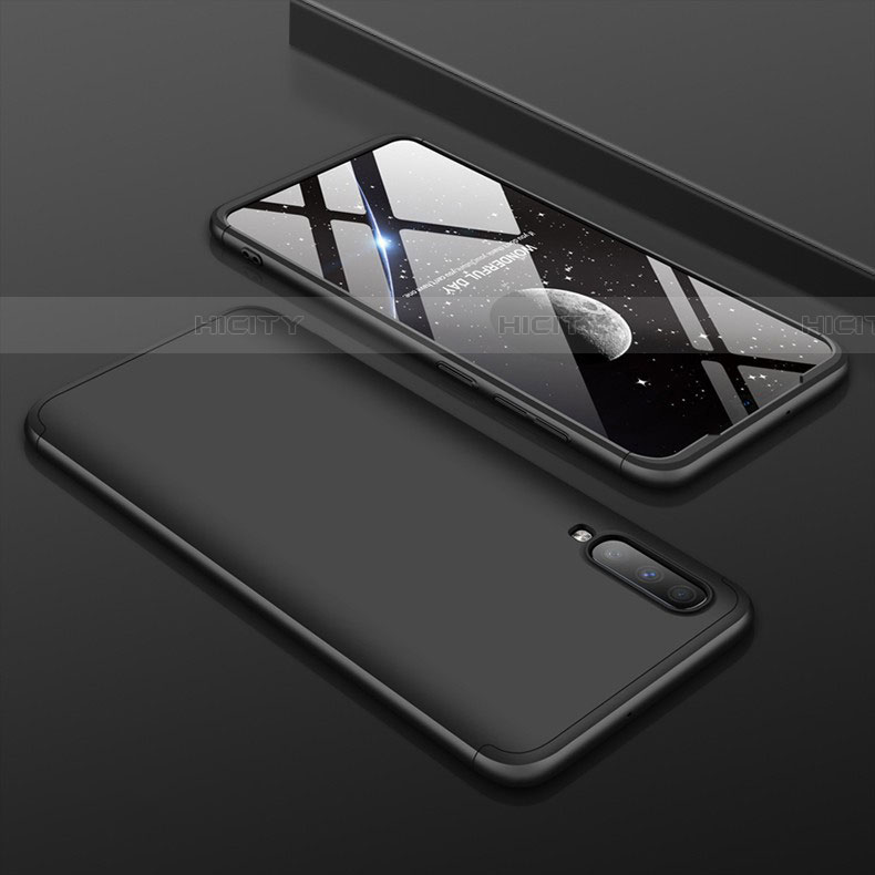 Funda Dura Plastico Rigida Carcasa Mate Frontal y Trasera 360 Grados para Samsung Galaxy A90 5G Negro