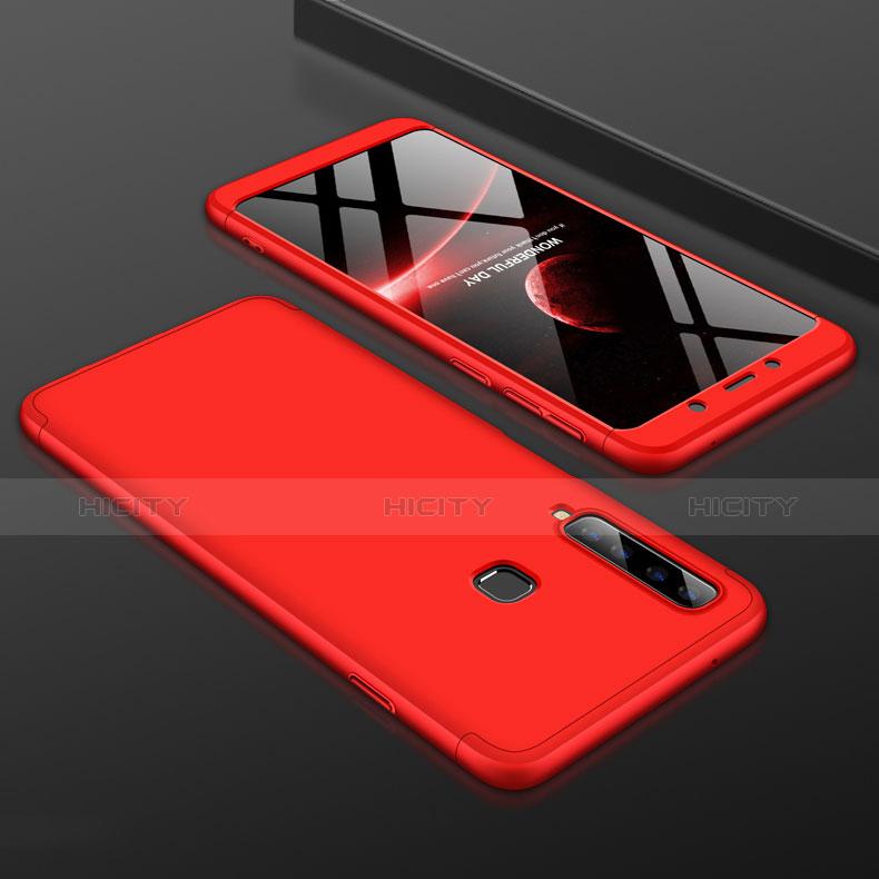 Funda Dura Plastico Rigida Carcasa Mate Frontal y Trasera 360 Grados para Samsung Galaxy A9s Rojo